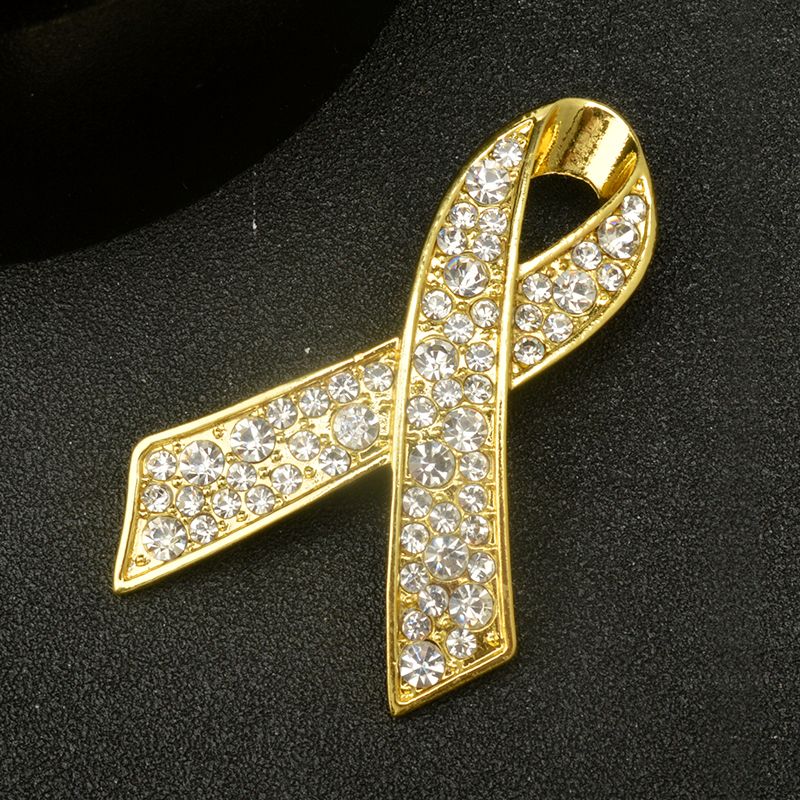 Broche Logo mit Kristallen