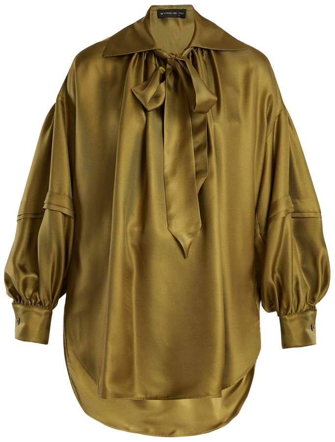 Etro bedruckte Bluse mit Schleifenkragen