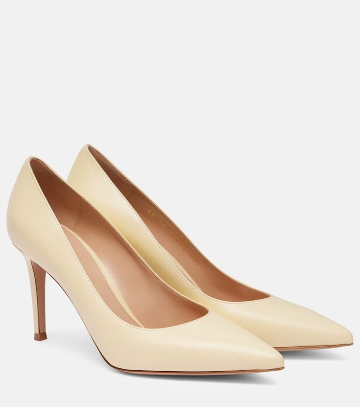 Gianvito Rossi Eloise 55 Leder-Slingbacks
