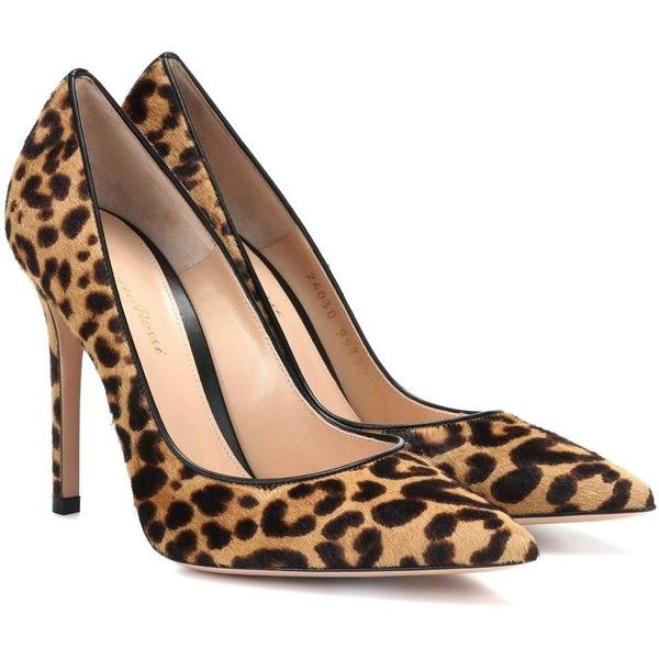 Gianvito Rossi 95 Leopard-Print Suede Pumps